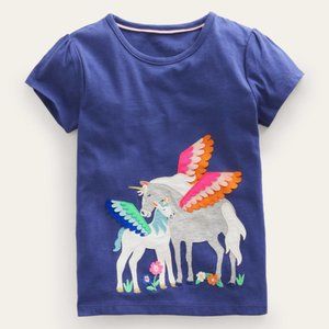 NWT Mini Boden HTF Unicorn Mom & Baby T-Shirt 2/3Y